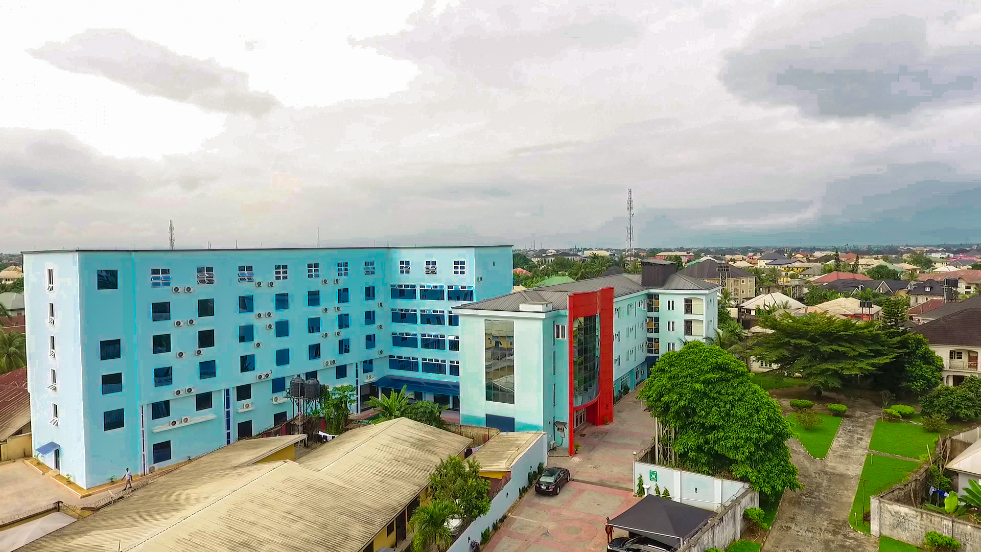 Hotel Building Ariel View